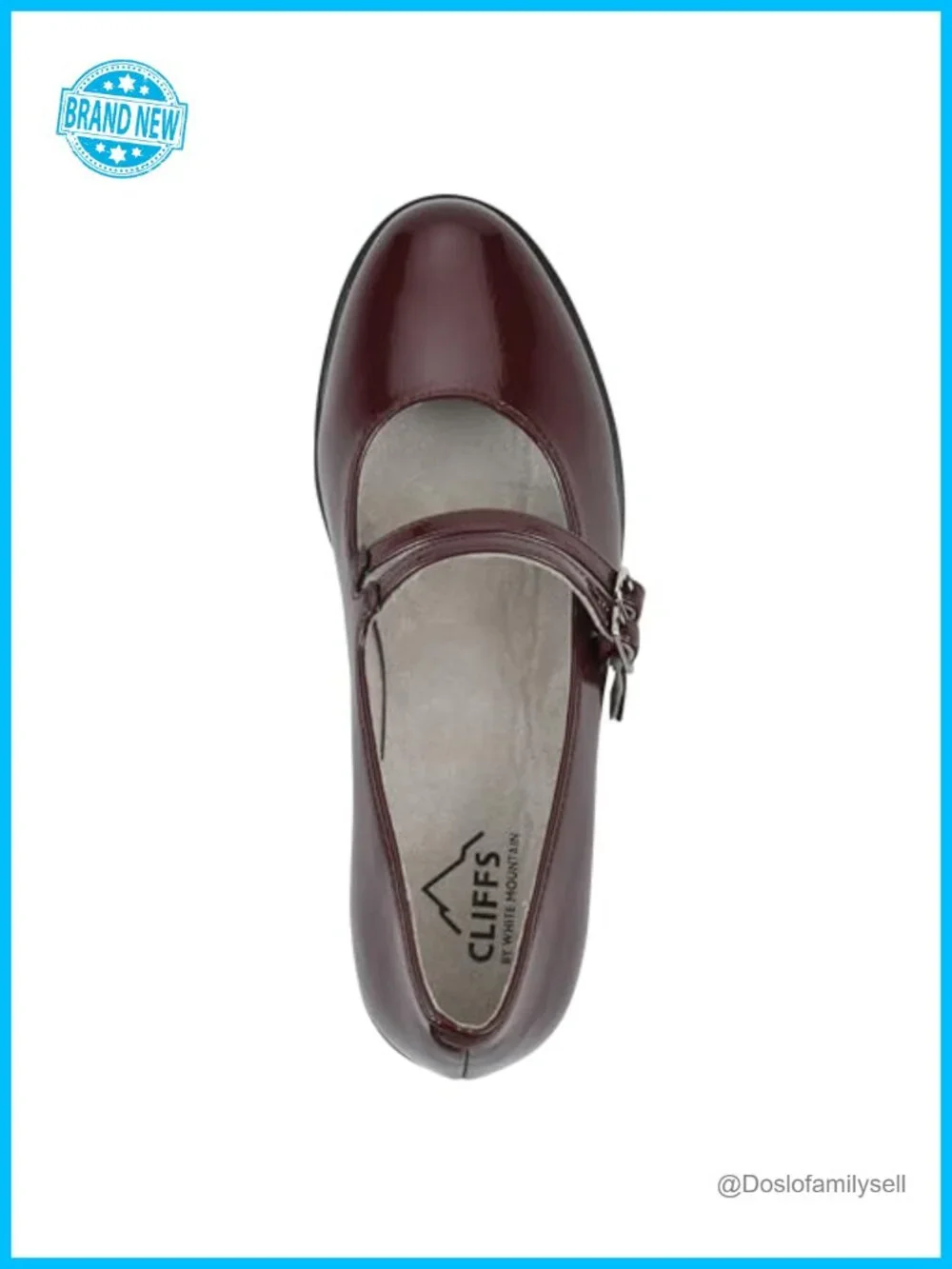 Mary Jane Pump Low Block Heel Double Strap Cushioned Dress Shoe